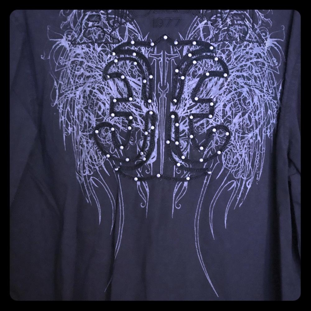 Men’s USA Size Med Black long sleeve shirt